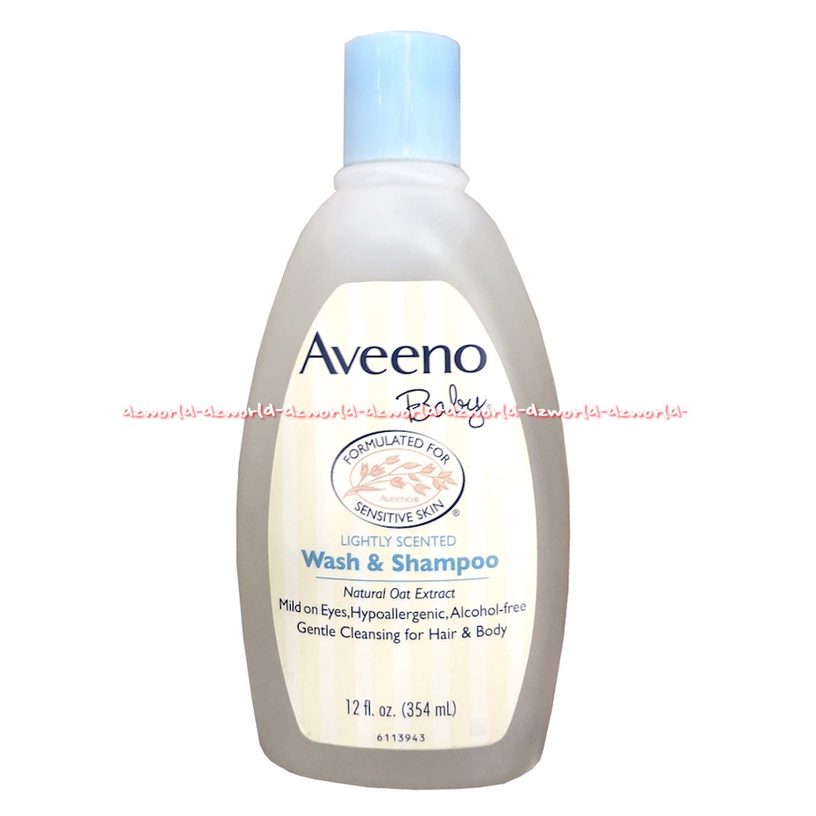 Aveeno Baby Wash &amp; Shampoo Natural Oat Extract 354ml Sabun Sampo Bayi Avenoo Aveno Bebi Wash Afeeno Afeno