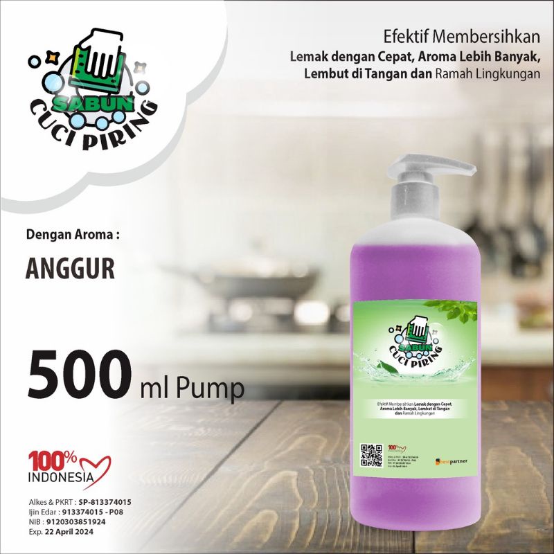 Sabun Cuci Piring aneka aroma kemassn pump 500 ml