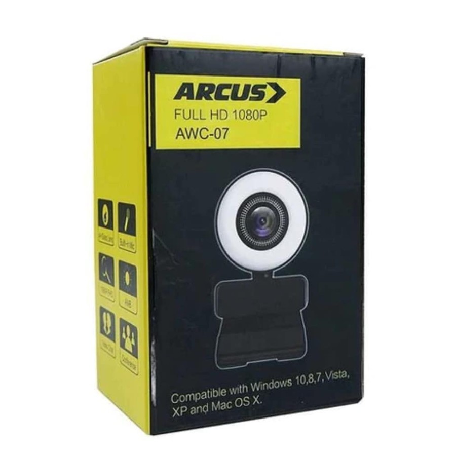 WEBCAM / ARCUS WEB CAMERA RING LIGHT FULL HD 1080P AWC-07