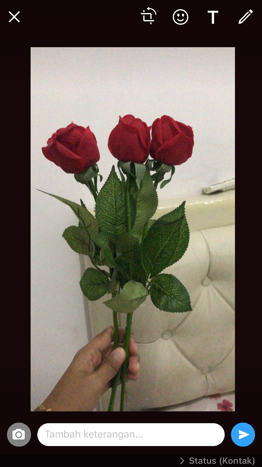 Af05 Kuncup Bunga Mawar Artificial Setangkai Mawar Cantik