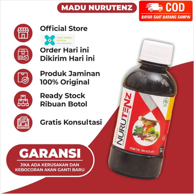 

Madu NURUTENZ Obat Herbal Penurun Tekanan Darah Tinggi Hipertensi Herbal Jantung Madu Nurutens