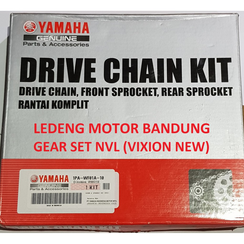 Original Gear Set NVL Vixion New Rantai Komplit GirSet Depan Belakang Yamaha Asli