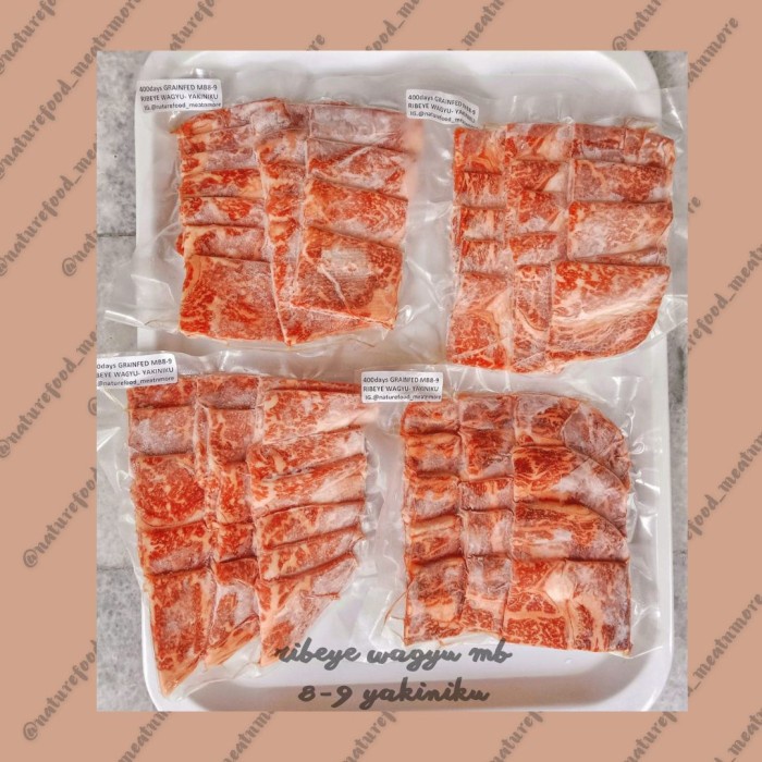 

NATUREFOOD DAGING SAPI BEEF SLICE SHABU YAKINIKU ribeye wagyu mb 8-9