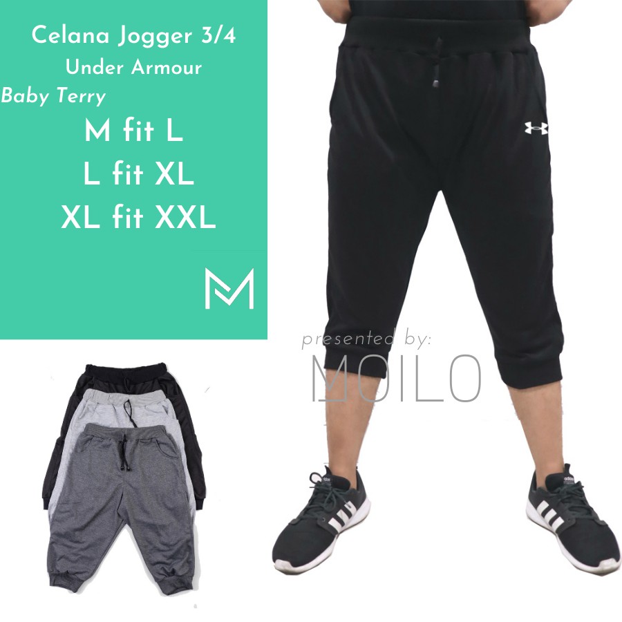 Celana Joger Training Pants Pria Pendek 3/4 Selutut
