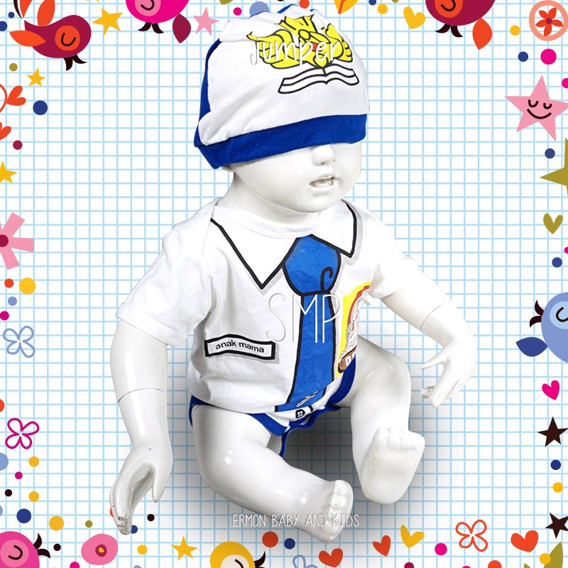 baju bayi jumper bayi karakter sekolah SMP-2