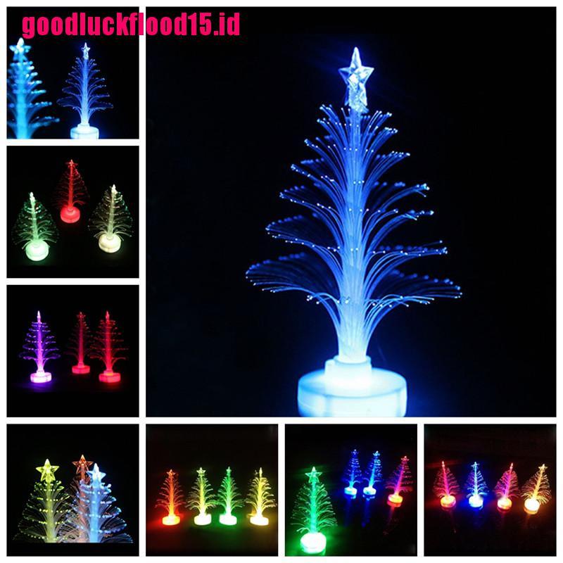 {LUCKID}Colorful LED Fiber Optic Nightlight Christmas Tree Lamp Light Children Xmas Gift