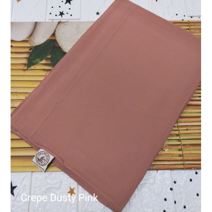 [175X75 CM] Jilbab Pashmina Polos Crepe Diamond Italiano Umama-Crepe Dusty Pink