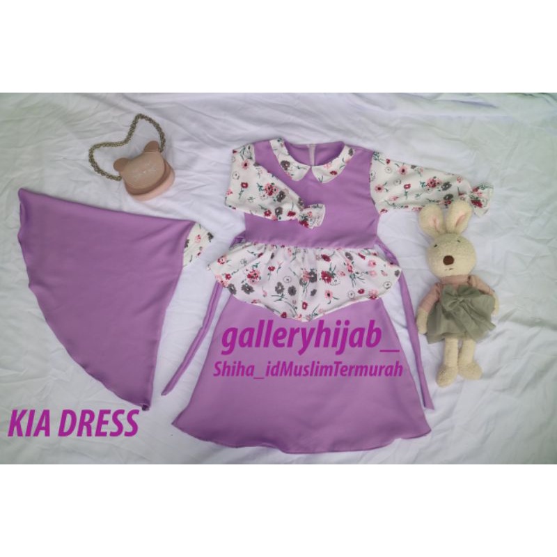 KIA DRESS syar'i anak // ( dress syar'i anak usia 3th  )