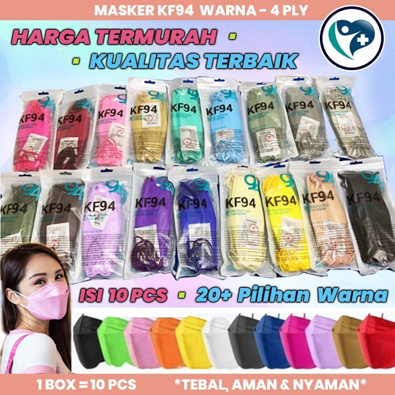 Masker Dewasa KF94 Non-Medis 10Pcs