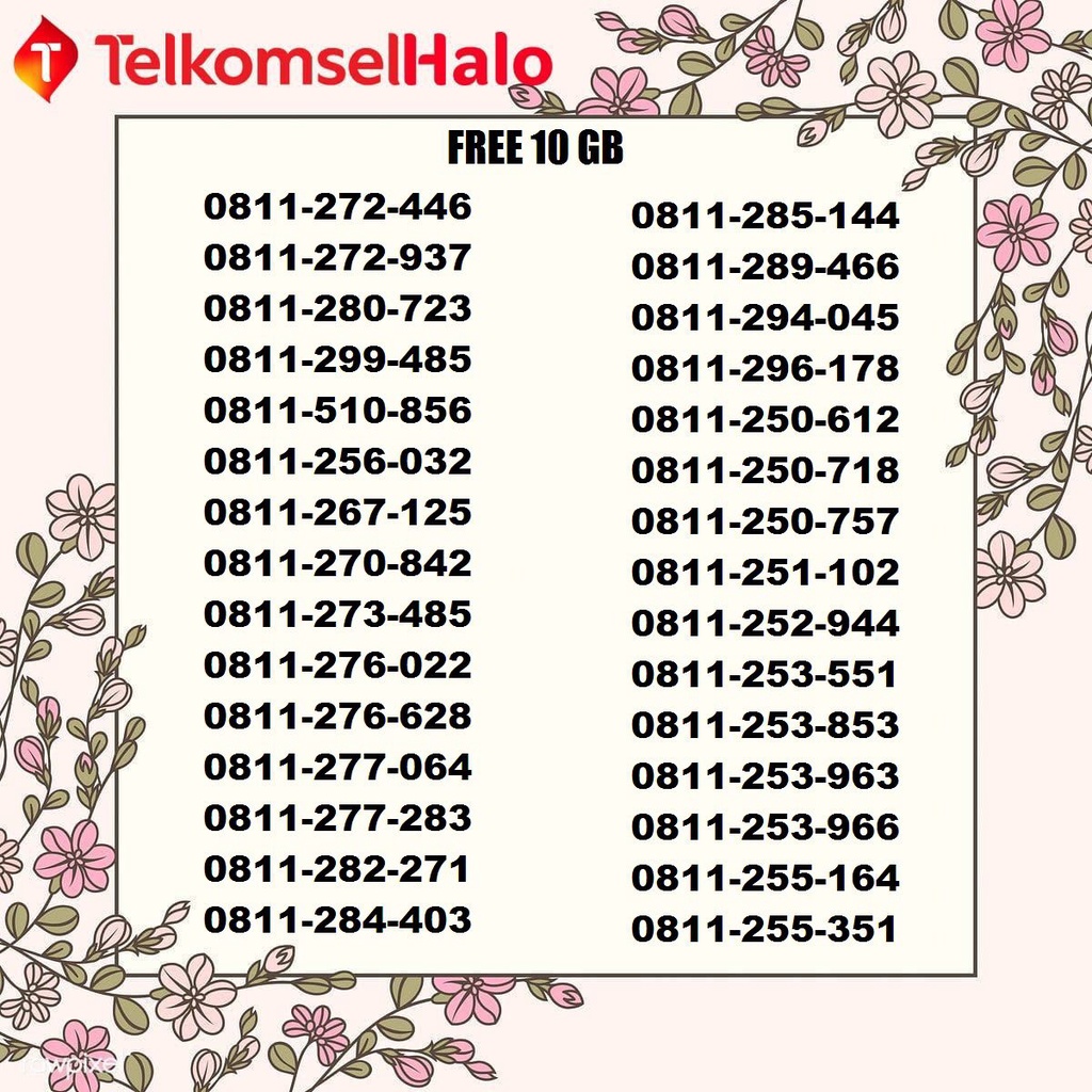 KARTU HALO 10 DIGIT PAKET UNLIMITED