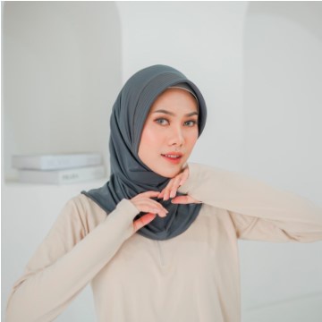 JILBAB BERGO SPORT// HUJAB INSTAN JILBAB VOLLY BERGO JERSEY MURAH BISA COD-ABU TUA
