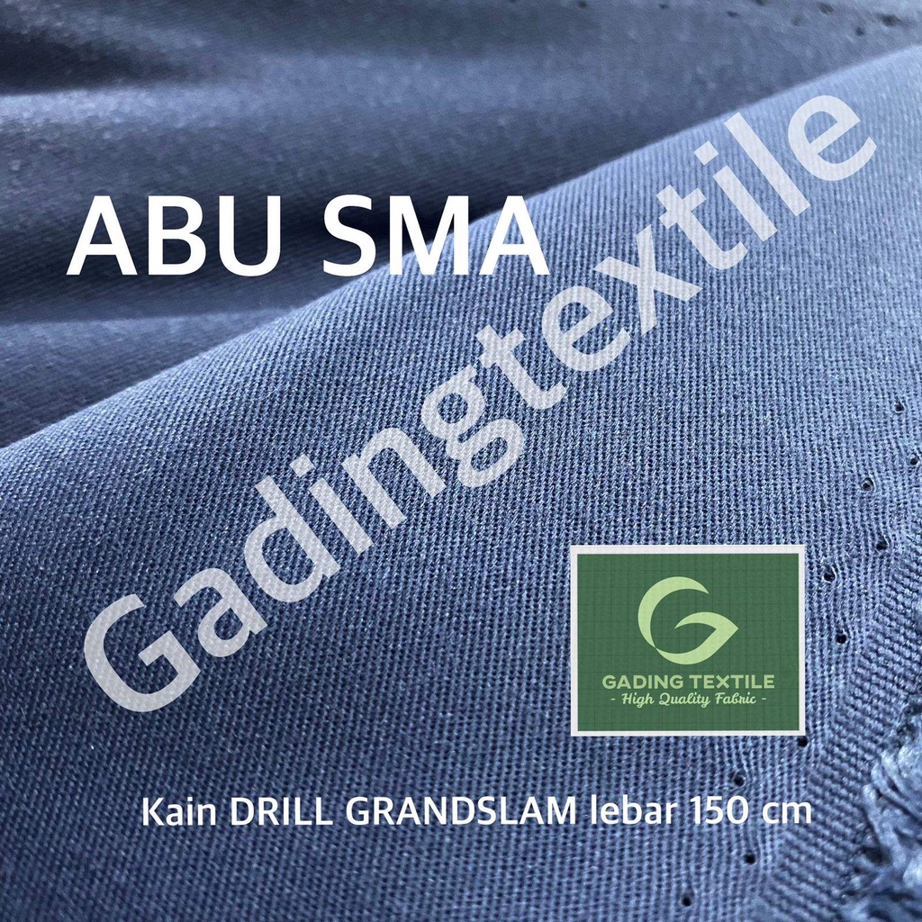 ( per setengah meter ) kain DRILL TWILL GRANDSLAM SARIWARNA lebar 150 cm TR20s bahan celana rok seragam satpam security abu sma dinas