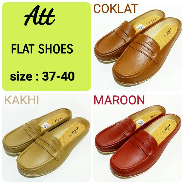 ATT Selop Cewek SLK 555 Murah Flat Shoes Flat Shoes Woman Karet Nyaman Empuk Ringan Lentur