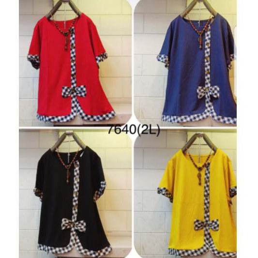 Blouse Bigsize Jumbo Kaos Simple Polos 3