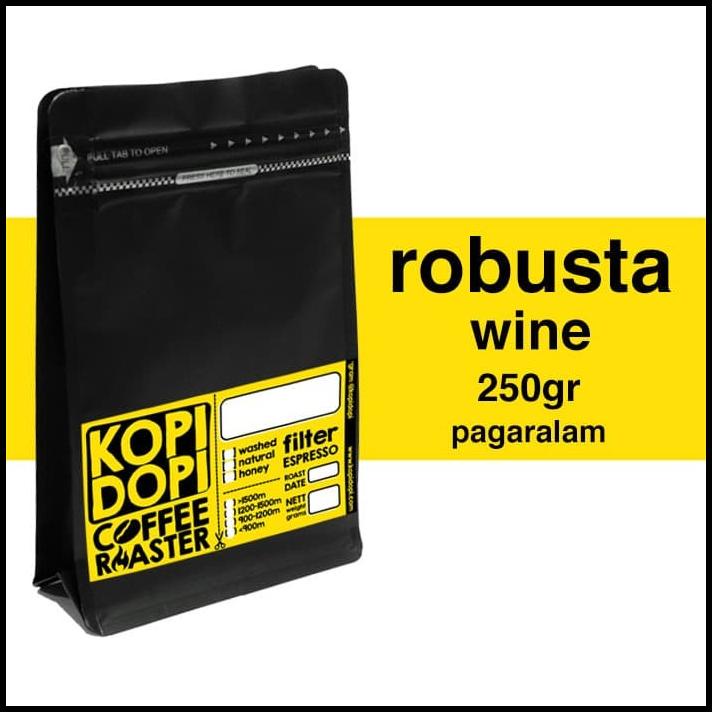 

Biji Kopi Robusta Wine Pagaralam 250Gr 250G 250 Gram