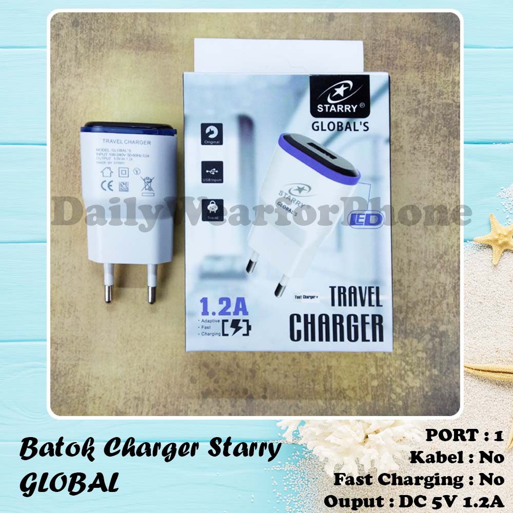 Batok Charger HP Starry Global LED Murah