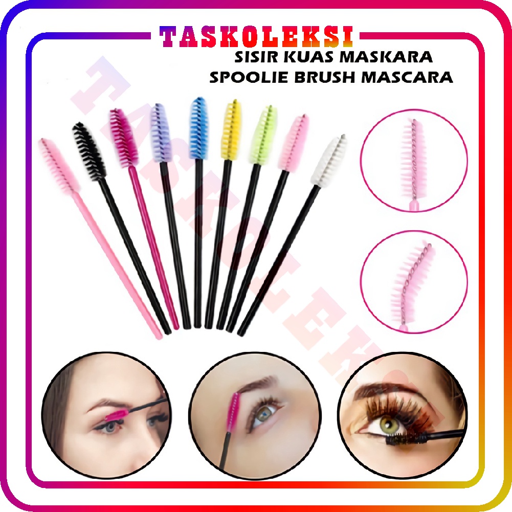 ☛TK☚ Disposable Lip Brush/Mascara Wand Applicator / Mascara Wand Brush Sisir Mascara / Eyeliner Brush Mascara Wand Brush/Kuas Bibir/ Spoolie Brush/ Sisir Kuas Maskara Sikat Eyelash Bulu Mata Extention R743