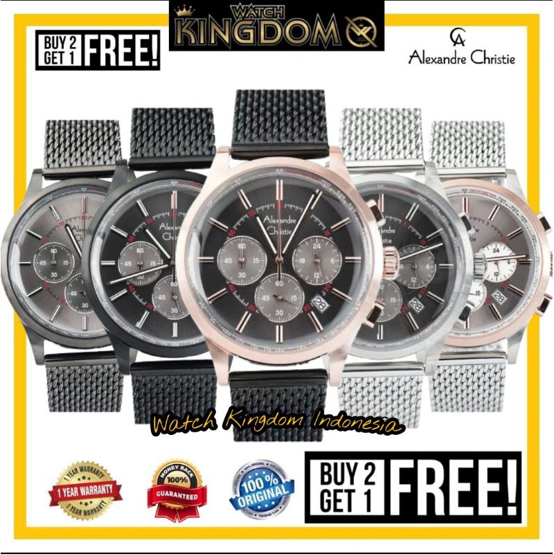 Terbaru Jamtangan pria Alexandre christie 6574 / ac6574 / ac 6574 Original garansi resmi 1thn