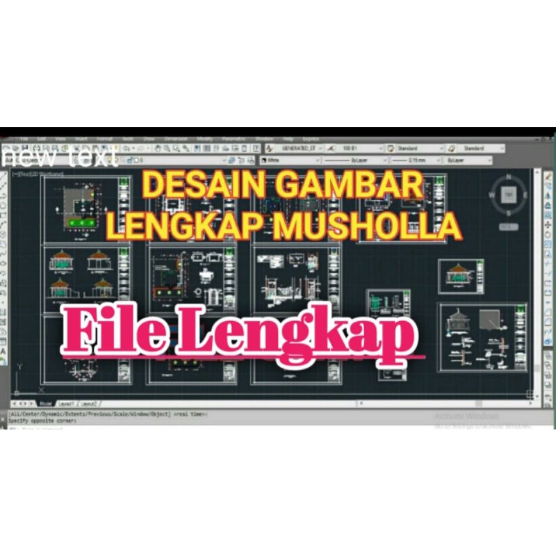 FILE DESAIN MUSHOLLA DWG