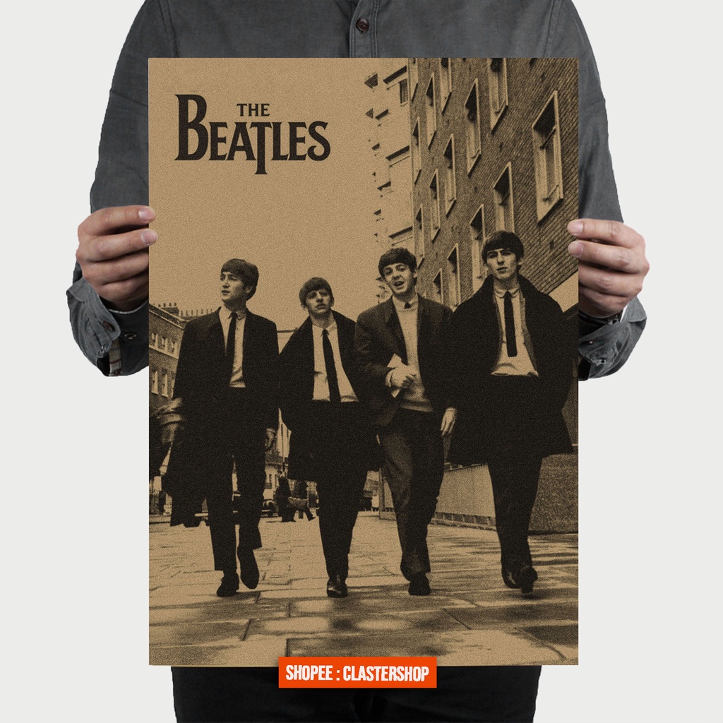 POSTER BAND THE BEATLES VINTAGE RETRO Poster Dinding Aesthetic Poster Aesthetic Poster Murah Poster 