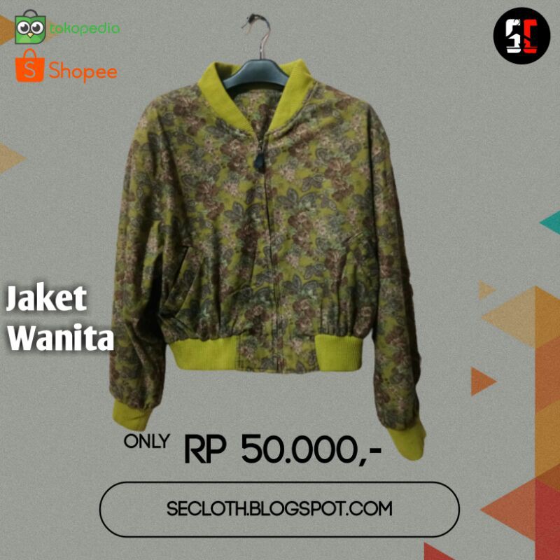 Jaket Wanita Motif Bunga