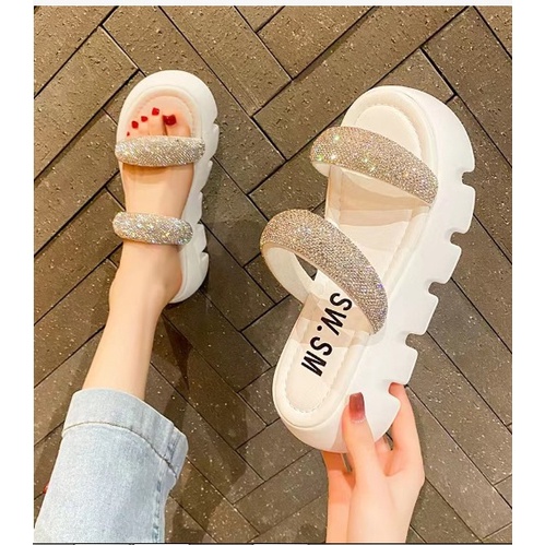 sandal Tebal IMPORT RINGAN outdoor sandal cewek murah kekinian sandal karet korea import  6213 tapak name ZARA