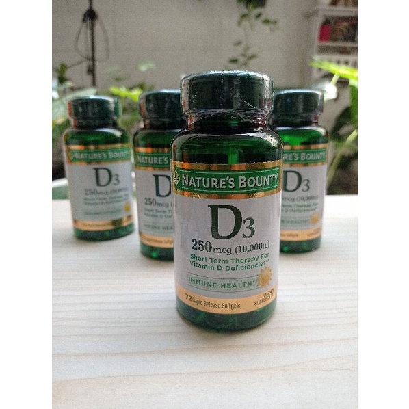 Nature's Bounty Vitamin D3 10000 IU 72 SG Nature bounty D3 10000iu USA