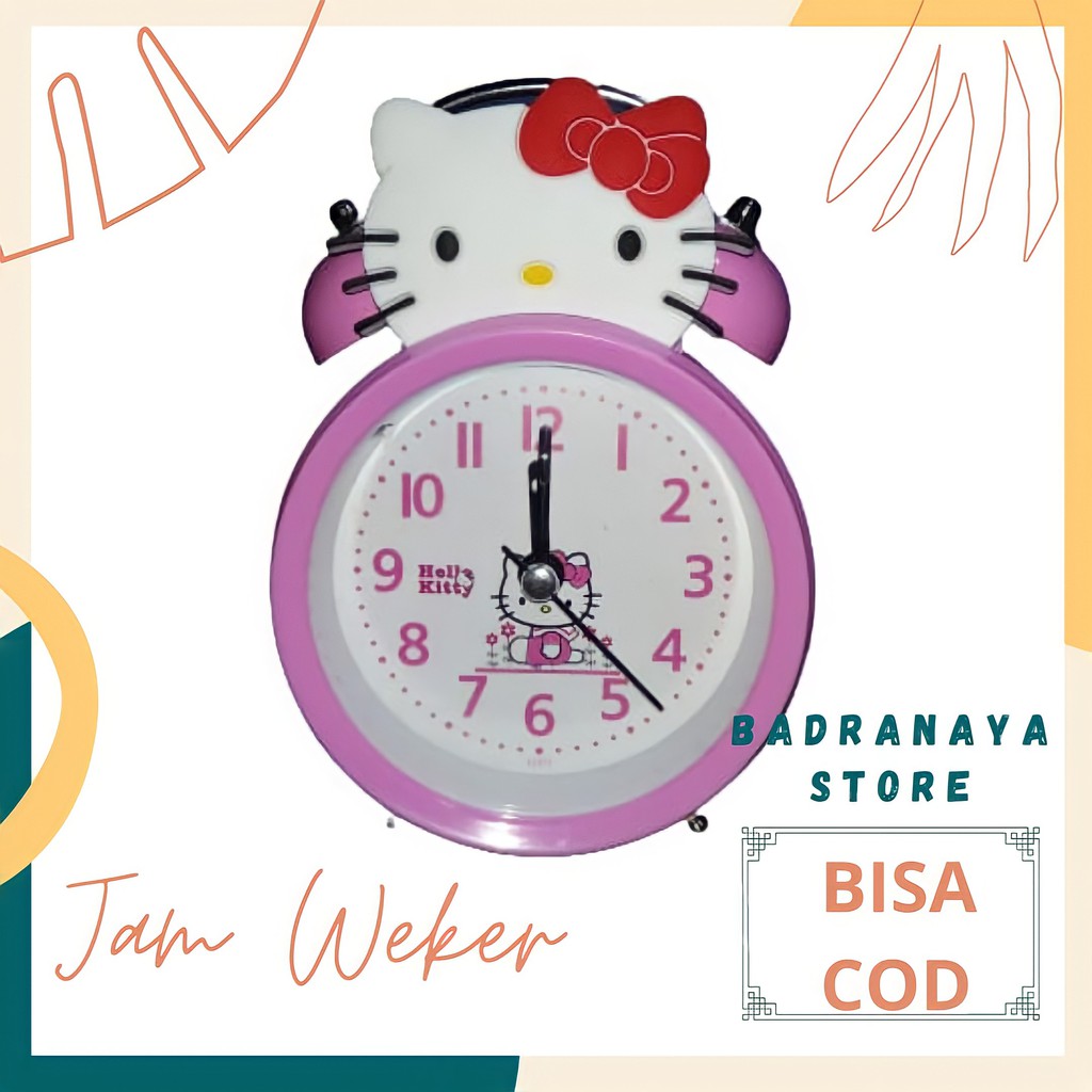 Jam Weker Meja/Jam Alarm Beker/Alarm Clock Kado Unik Lucu Motif Doraemon Hello Kitty Unicorn