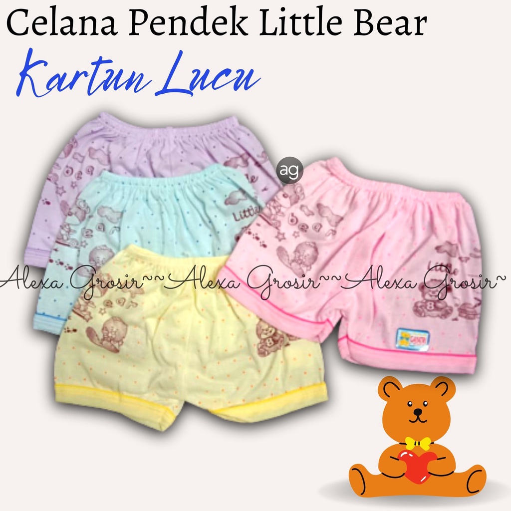 CELANA PENDEK HARIAN MURAH LITTLE BEAR-ALEXA