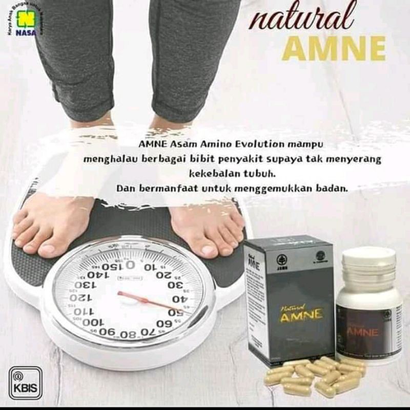 Obat Penggemuk Gemuk Penambah Berat Badan Dewasa AMNE Pria Wanita Suplemen Kesehatan Ampuh BPOM Nasa