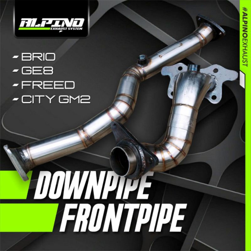 downpipe frontpipe honda brio, jazz ge8 original alpino