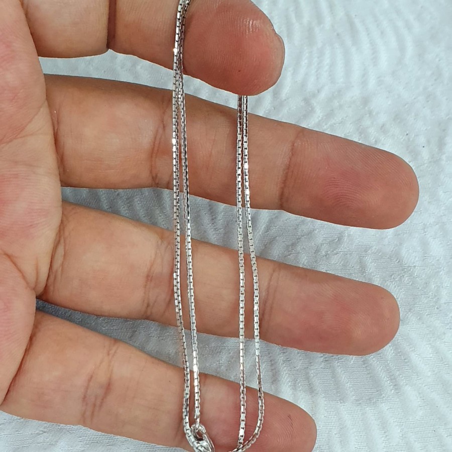 kalung italy santa putih emas 75% 750 75 % 3 gr an