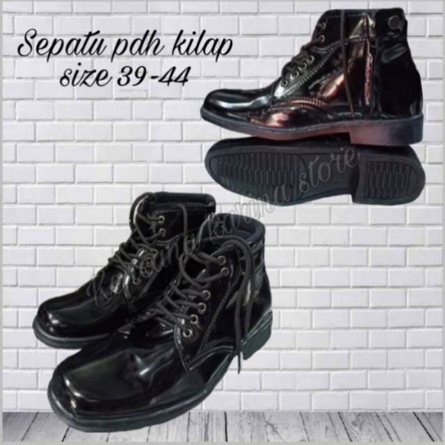 Sepatu pdh security / sepatu pdh resleting / sepatu pdh kilap