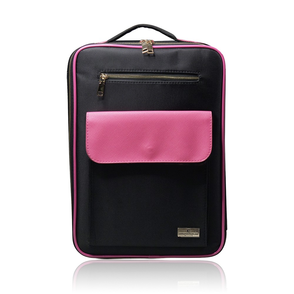Armando Caruso Classic Beauty Bag With Mirror Large Pink 1937