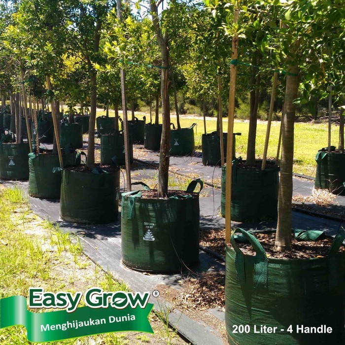 EASY GROW - PLANTER BAG 200 LITER - size 65 x 60 cm - planterbag easy grow - merk EASY GROW ASLI