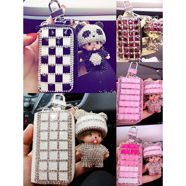 gantungan kunci mobil monchichi dompet kunci mobil monchichi