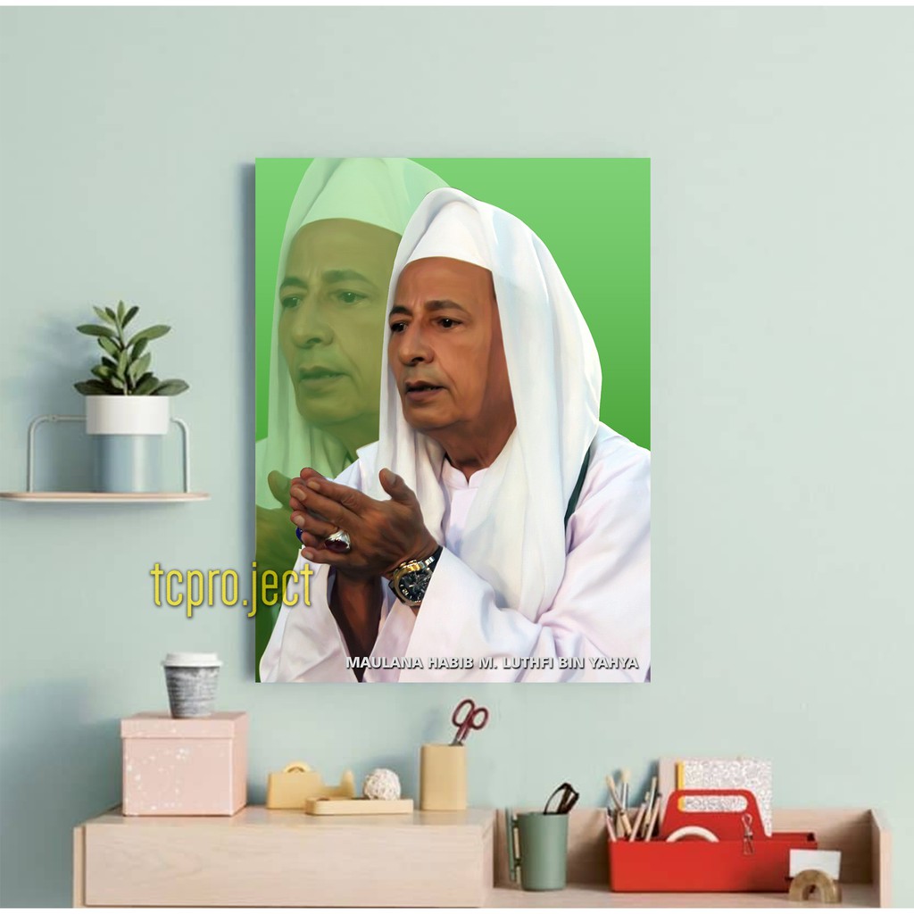 HABIB LUTHFI BIN YAHYA POSTER - DEKORASI RUMAH HIASAN DINDING POSTER KAYU