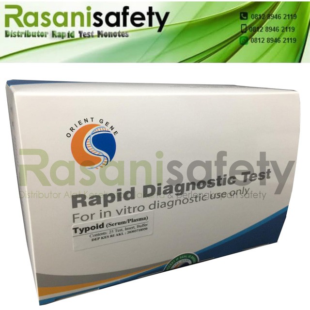 Rapid Test Orient Gene Device Typoid Salmonella Typus Tifus Isi 25 Alat Tes Cassette VirusTipes