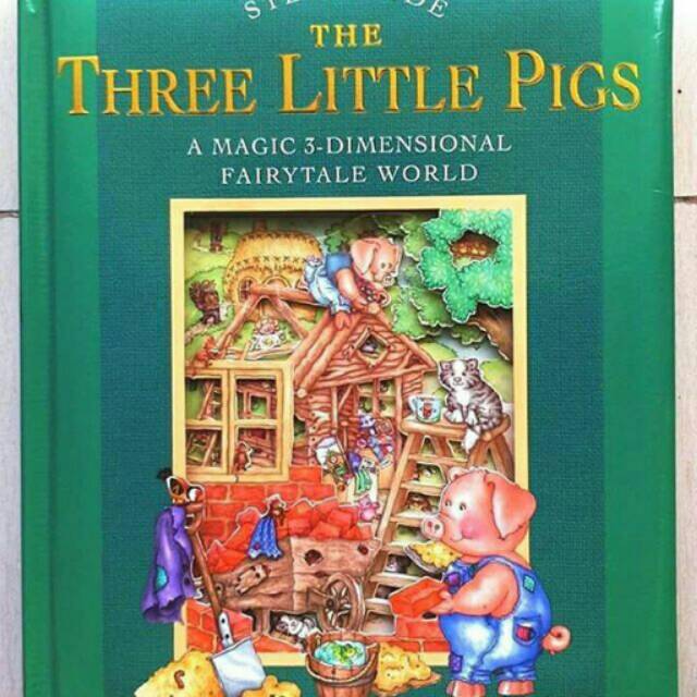 Buku 3-Dimensi three little pigs/ mermaid/ pirates/ fairies/ Cinderella/ dragons