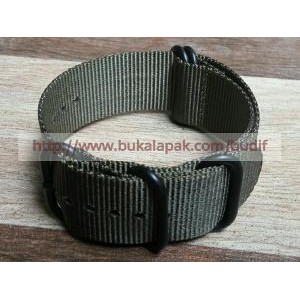 Tali Jam 26mm Nato Zulu Garmin Fenix Nylon Strap Hijau   Green Termurah