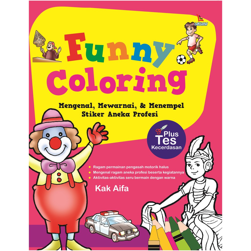 

Buku Funny Coloring Menempel Stiker Aneka Profesi - Laksana