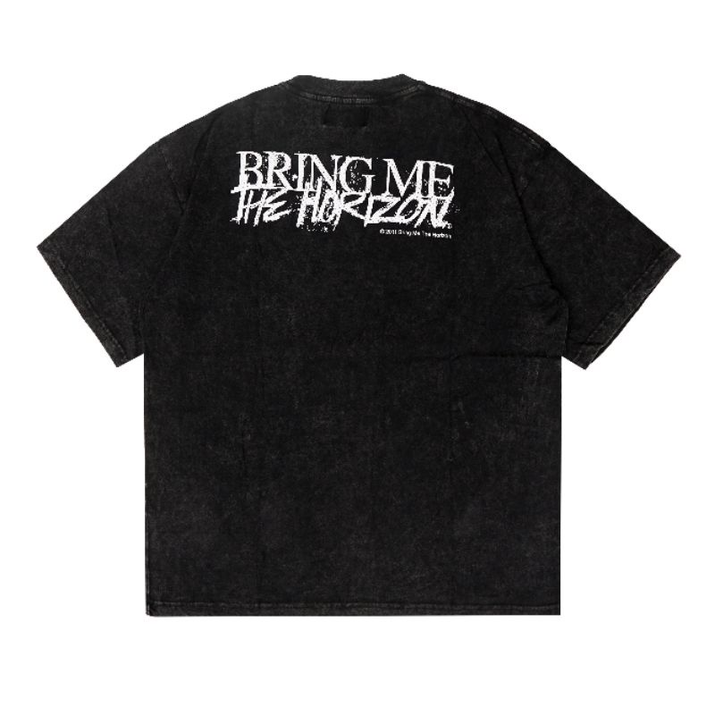 KAOS PRIA TSHIRT OVERSIZE MCF BRING ME THE HORIZON FACE BLACK PREMIUM TEE UNISEX