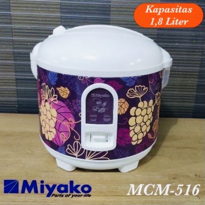 Magicom Miyako Rice cooker 1,8 Liter Penanak Nasi MCM 516 Motif Timbul ORI