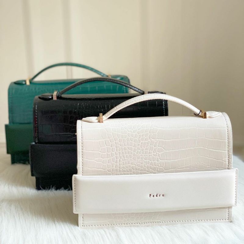 

PDRO Clutch Handle Front Flap Shoulder Bag