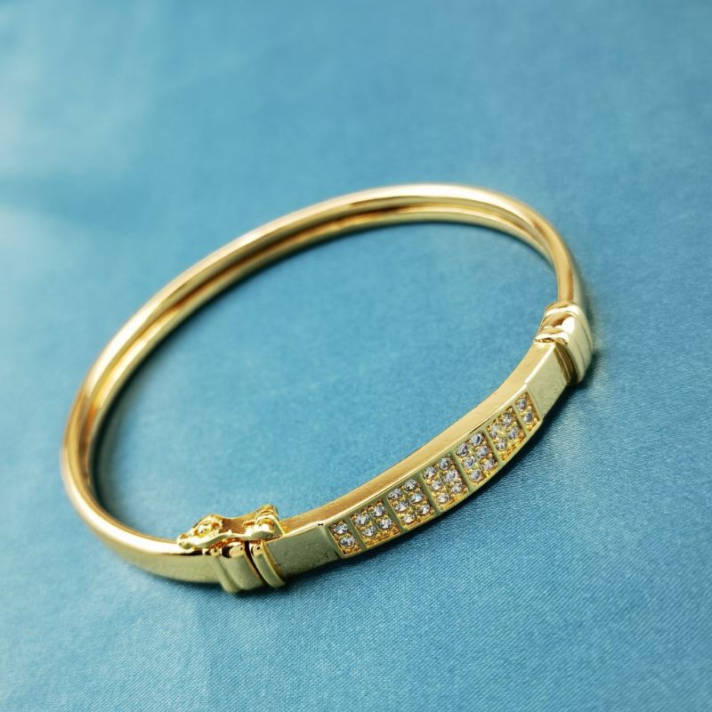 Gelang Bangle Gelang Bangkok Wanita anti Karat Berlapis Emas 18k