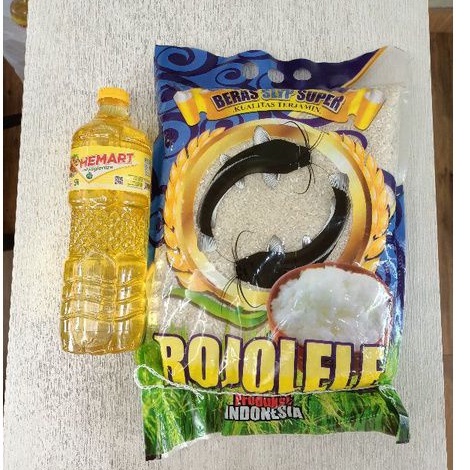 

Beras 5L, Minyak 1L