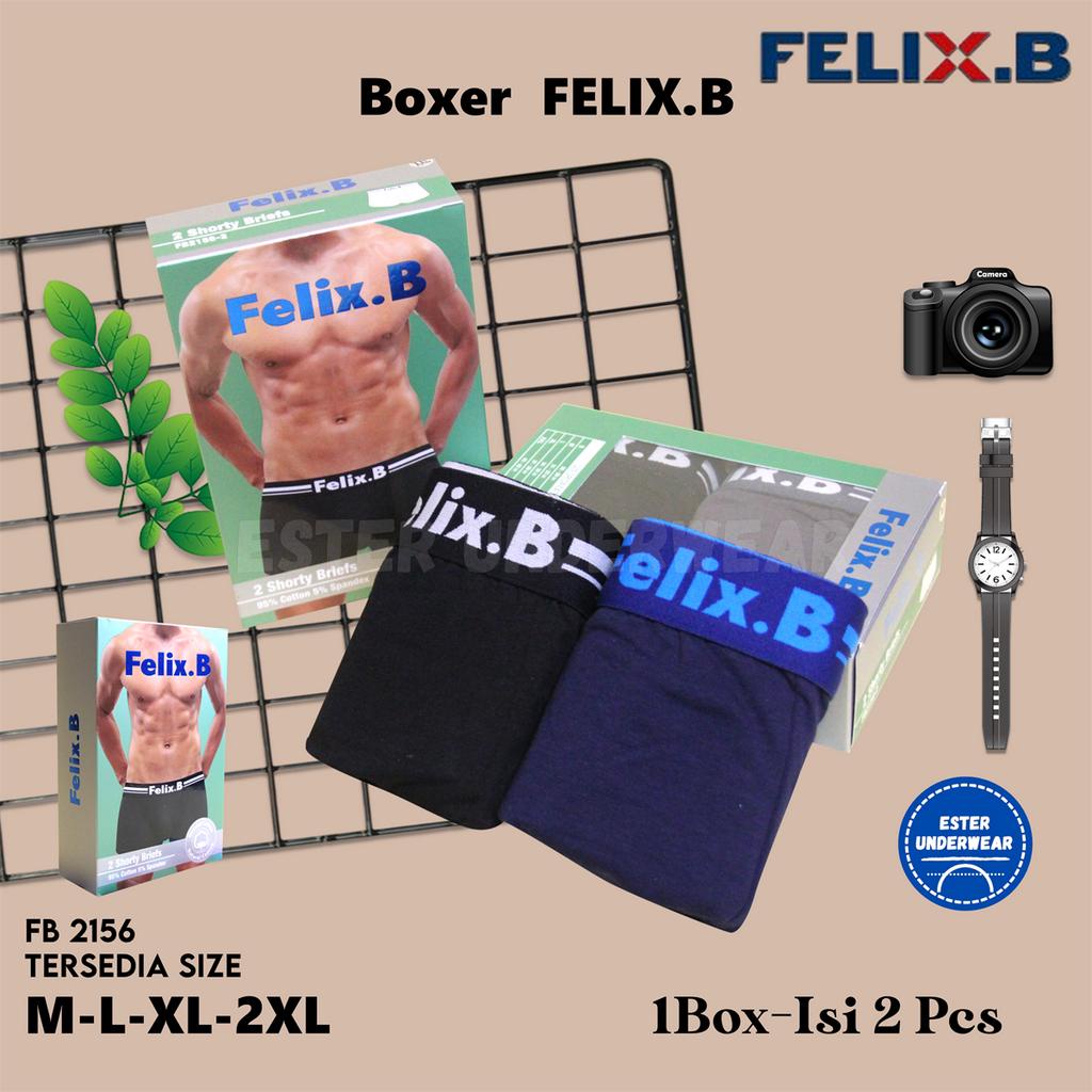 Felix.B Cotton Spandex Shorty Briefs 2in1 FB2156-2 Isi 2 Pcs