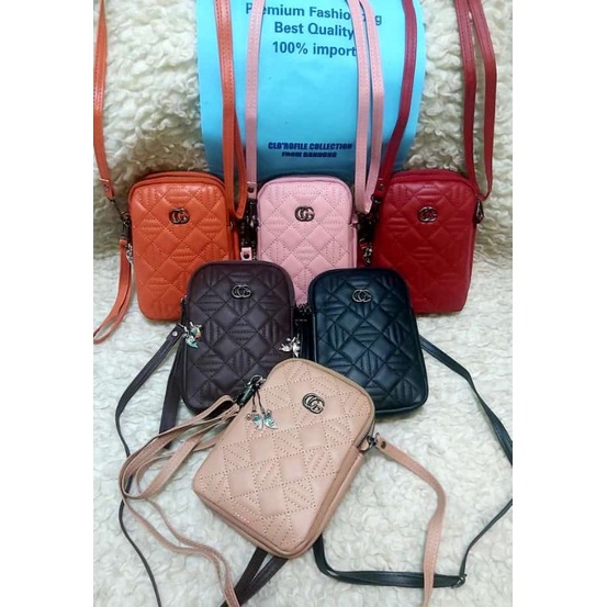 SlingBag Handphone Gucci/Fashion Wanita Kekinian/Tempat Hp dan Dompet