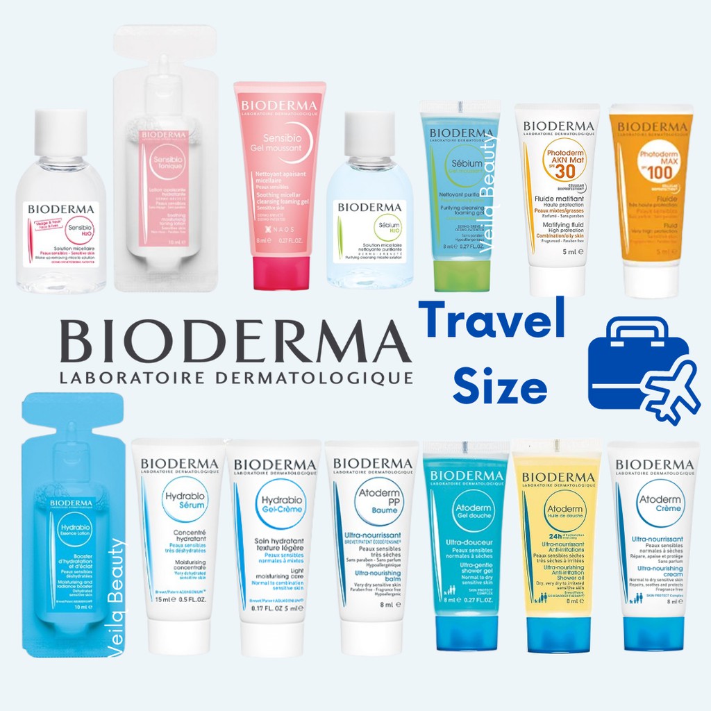Jual Bioderma Mini Travel Size 01 Sensibio Sebium Hydrabio Atoderm