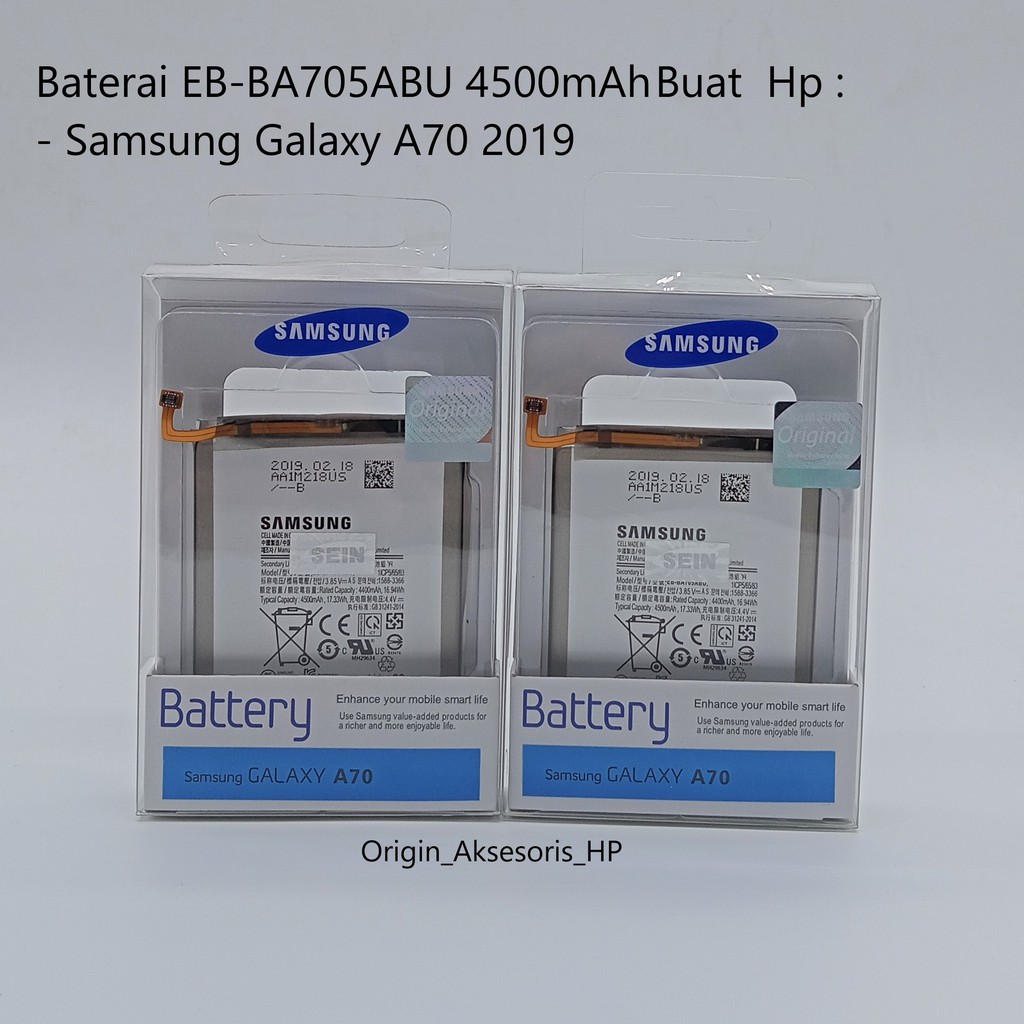 Baterai Samsung Galaxy EB-BA705ABU A70 2019 Original SEIN 100% dc 88